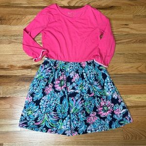 LILLY PULITZER Girls size Large 8/10 Pink and Patterned Dress